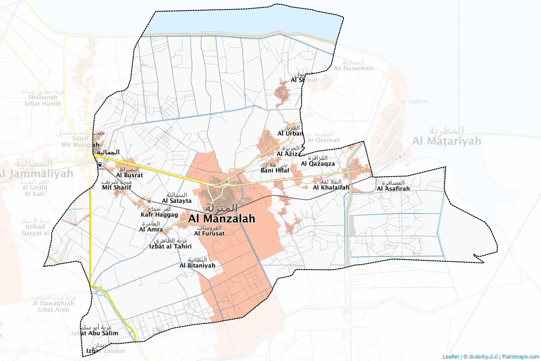 Muestras de recorte de mapas El-Manzalah (Ad Daqahliyah)-1