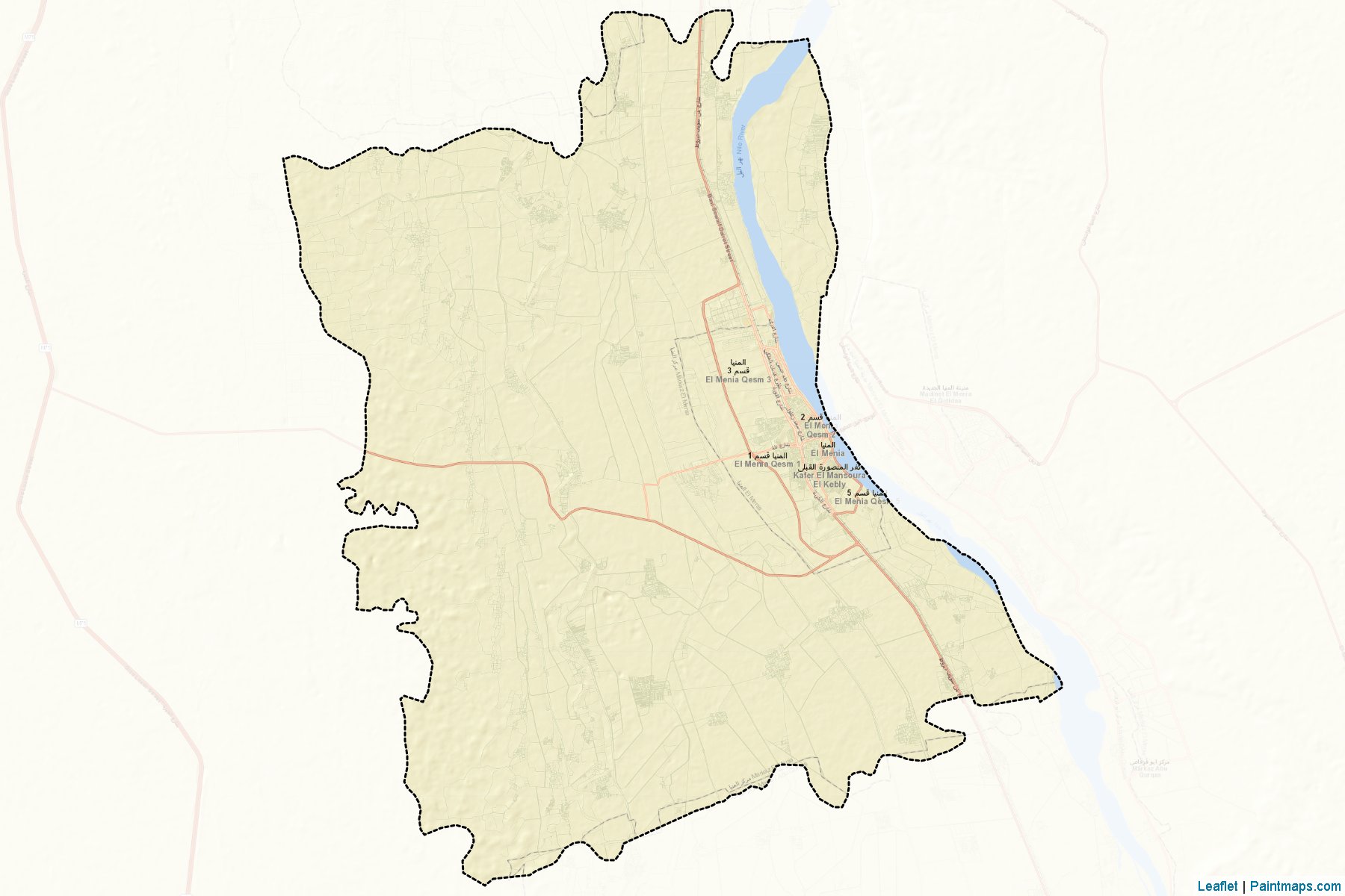 Muestras de recorte de mapas El-Menya (Al Minya)-2