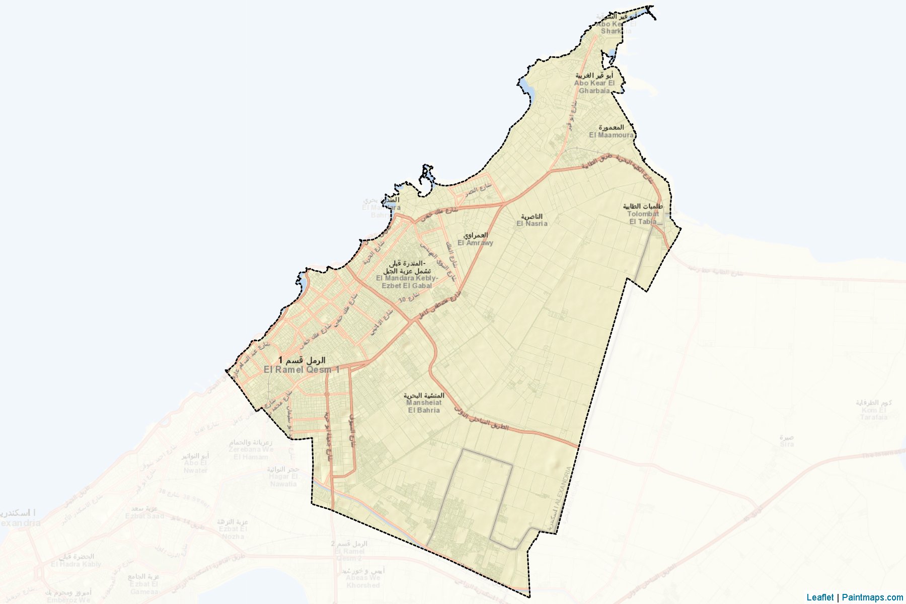 Muestras de recorte de mapas El-Montazah (Al Iskandariyah)-2