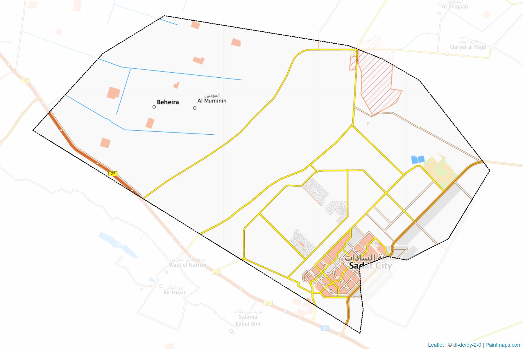 Muestras de recorte de mapas El-Nobareyah City (Al Buhayrah)-1