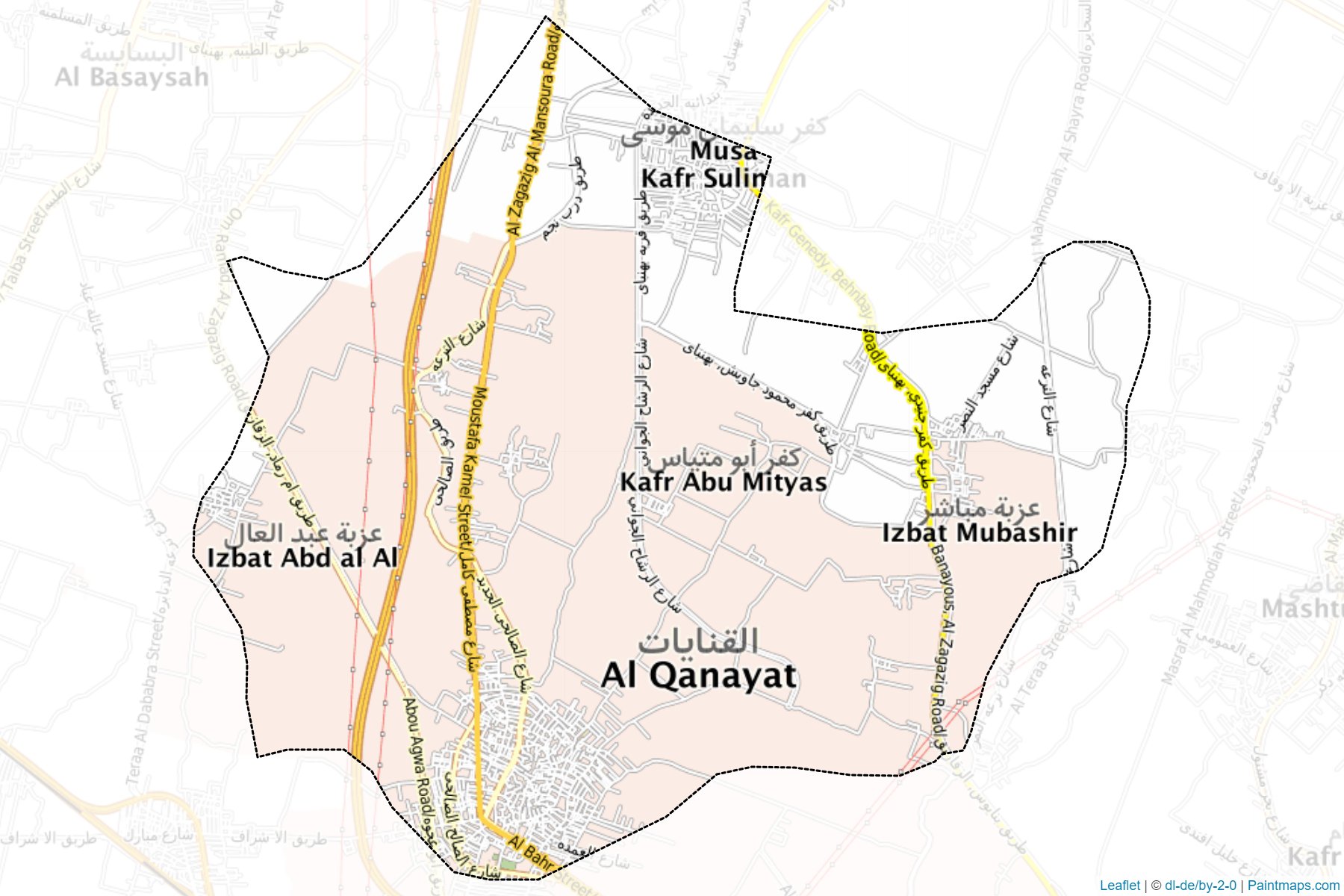 Muestras de recorte de mapas El-Qanayat (Ash Sharqiyah)-1