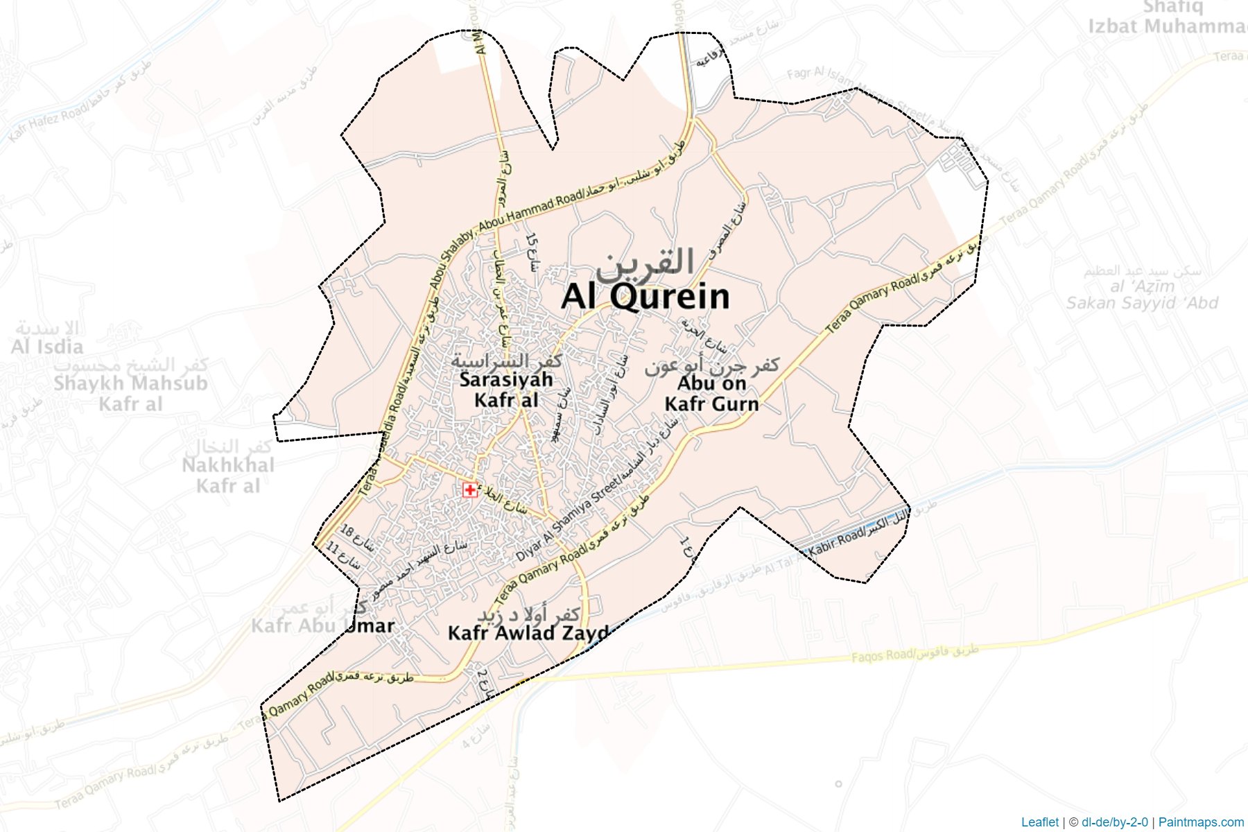 Muestras de recorte de mapas El-Qareen (Ash Sharqiyah)-1