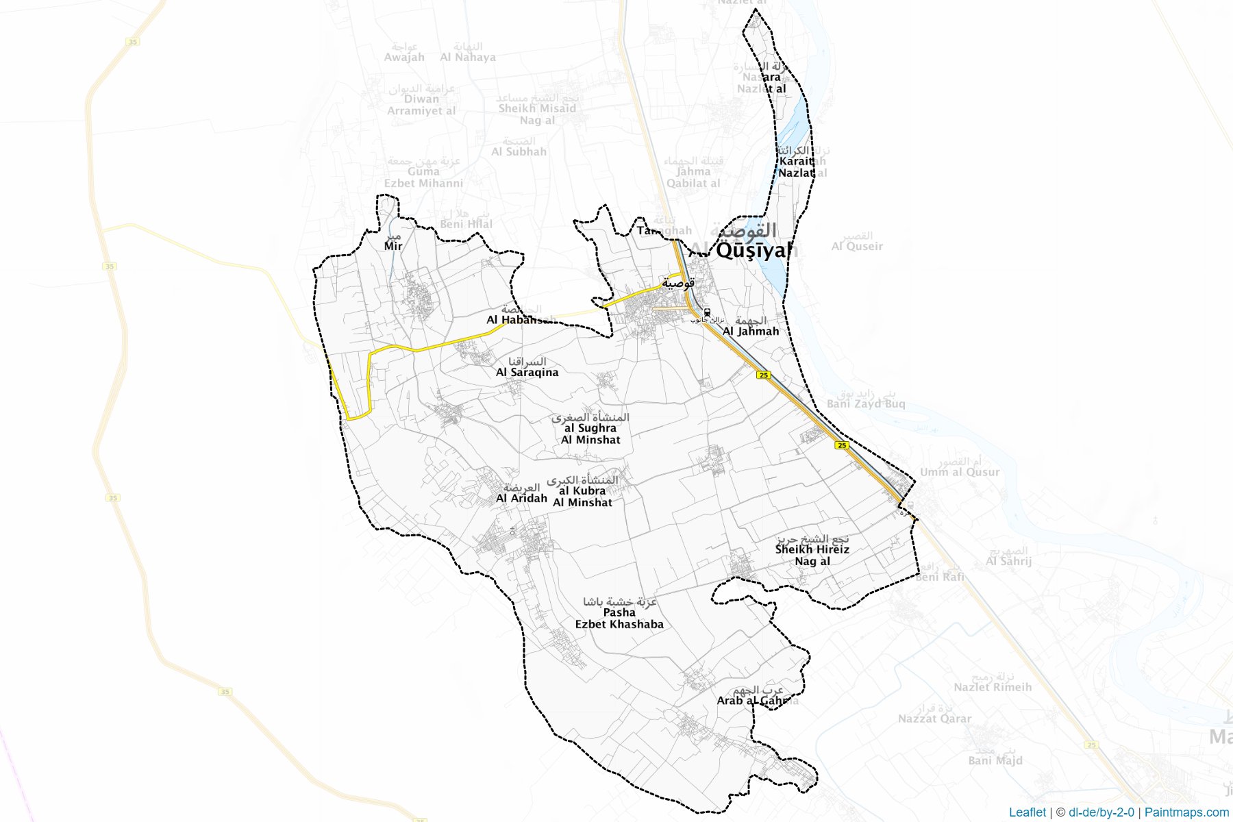 Muestras de recorte de mapas El-Qoweisah (Asyut)-1