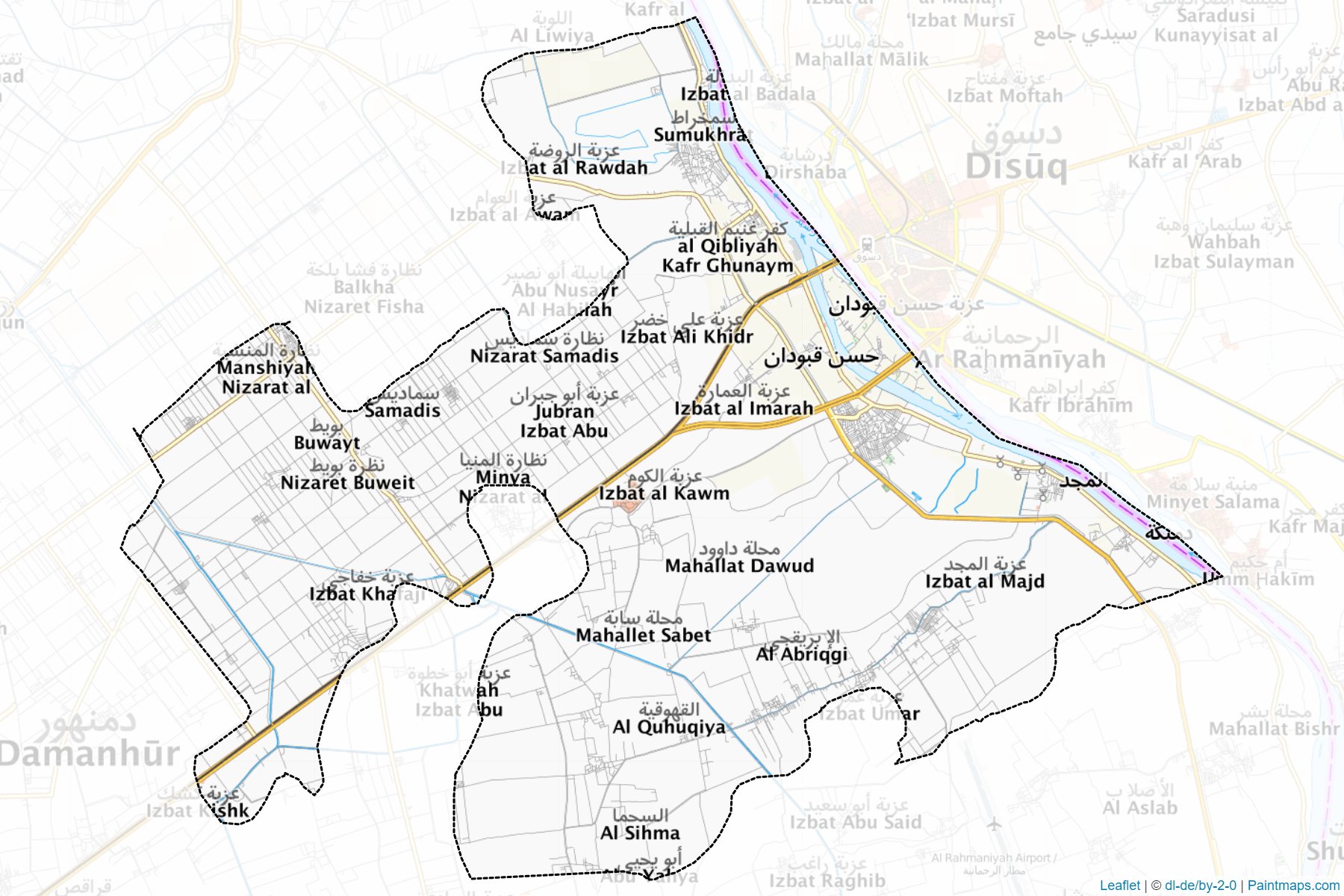 Muestras de recorte de mapas El-Rahmaneyah (Al Buhayrah)-1