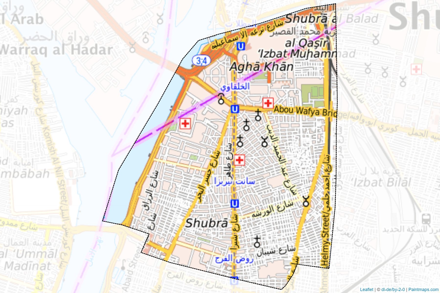 Muestras de recorte de mapas El-Sahel (Al Qahirah)-1