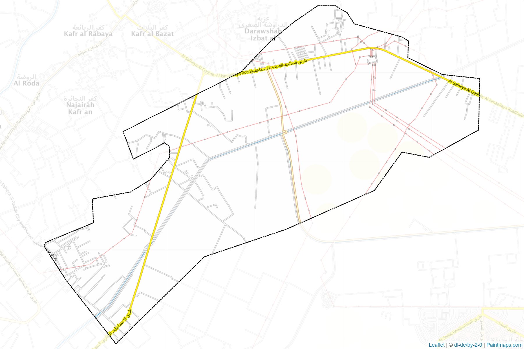 Muestras de recorte de mapas El-Salheyah El-Gedidah (Ash Sharqiyah)-1