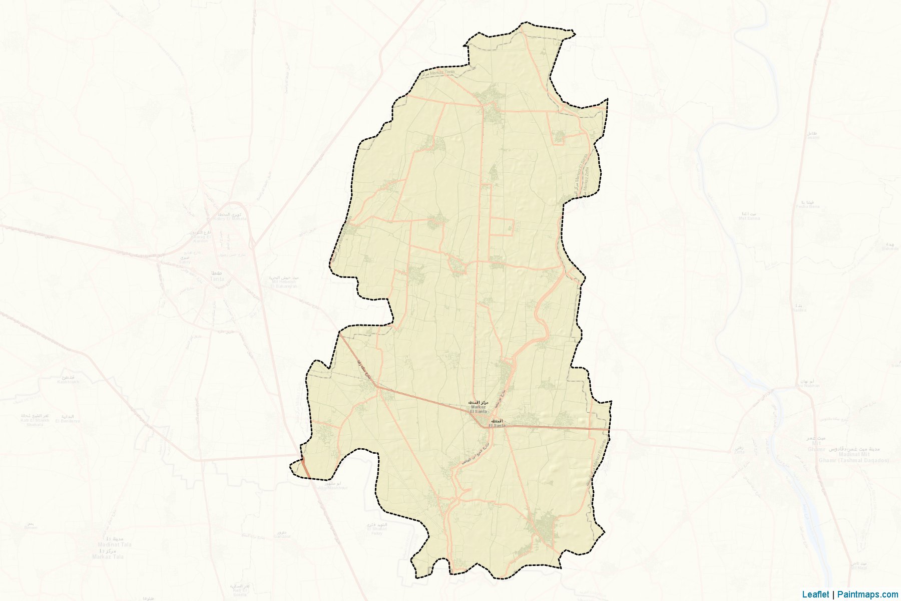 Muestras de recorte de mapas El-Santah (Al Gharbiyah)-2