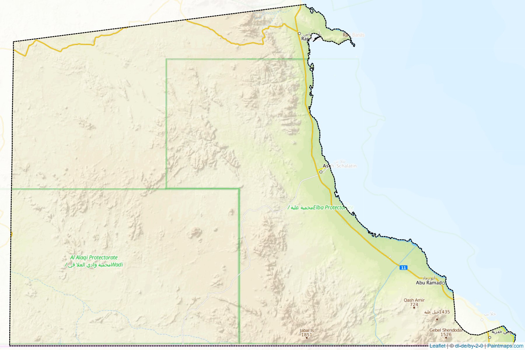 Muestras de recorte de mapas El-Shalateen (Al Bahr al Ahmar)-1