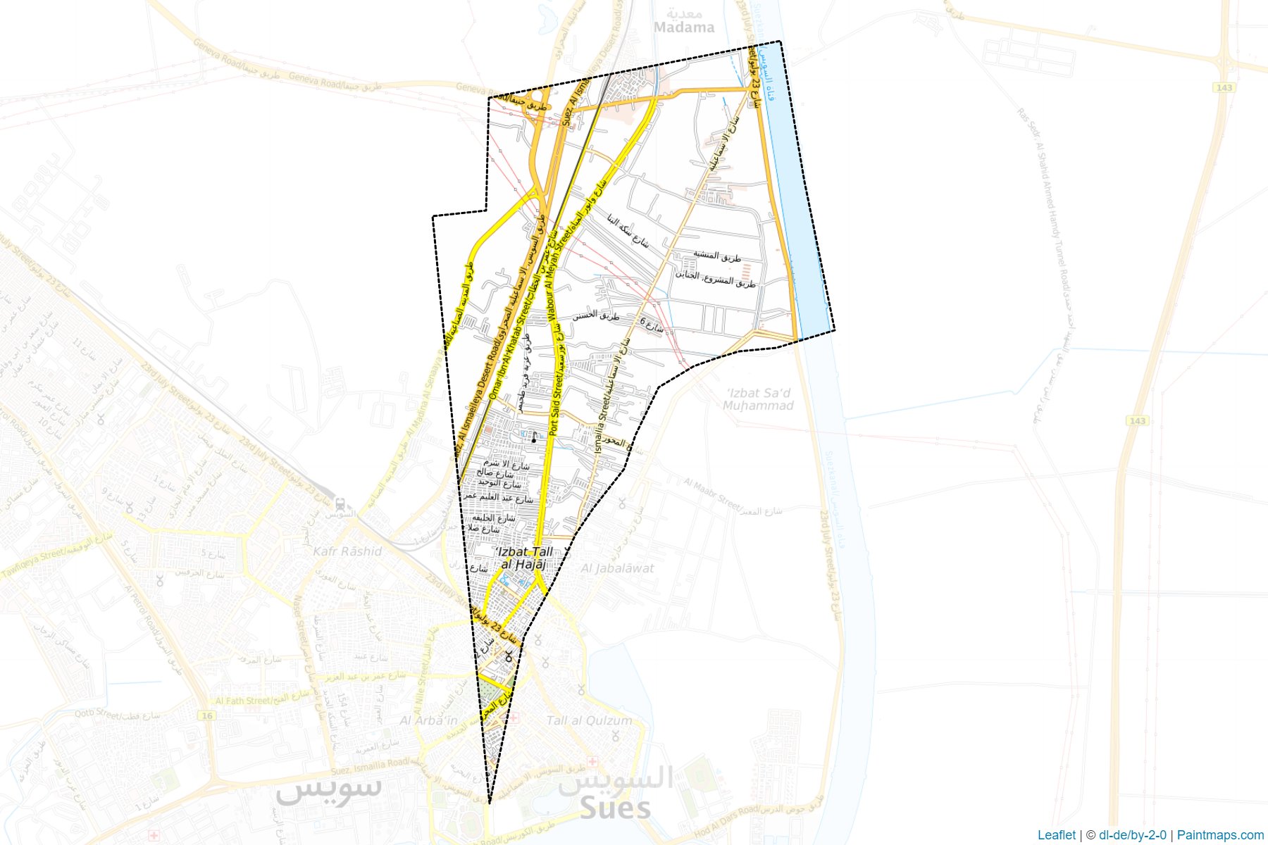 Muestras de recorte de mapas El-Suez (As Suways)-1