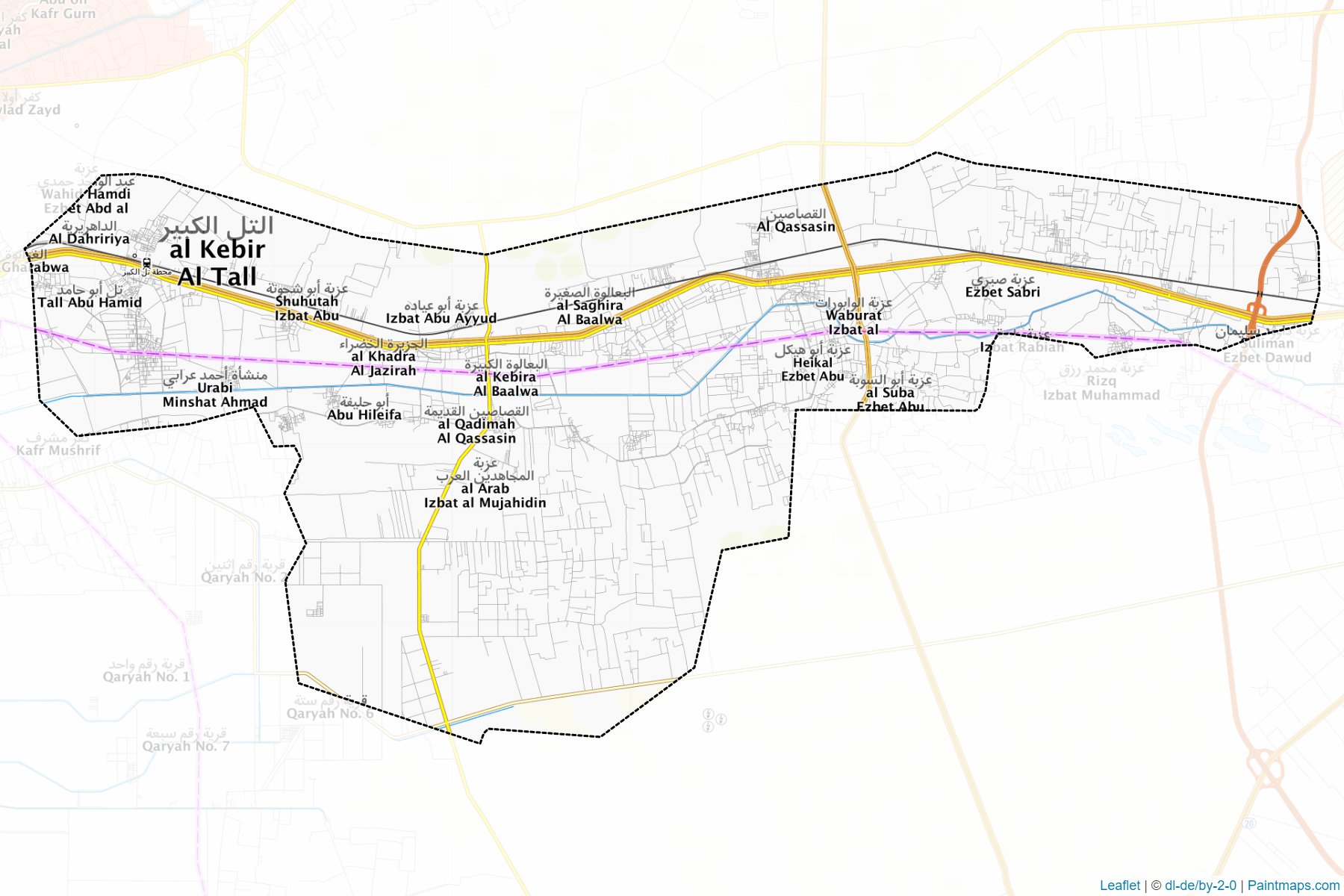 Muestras de recorte de mapas El-Tal El-Kebeer (Al Isma`iliyah)-1