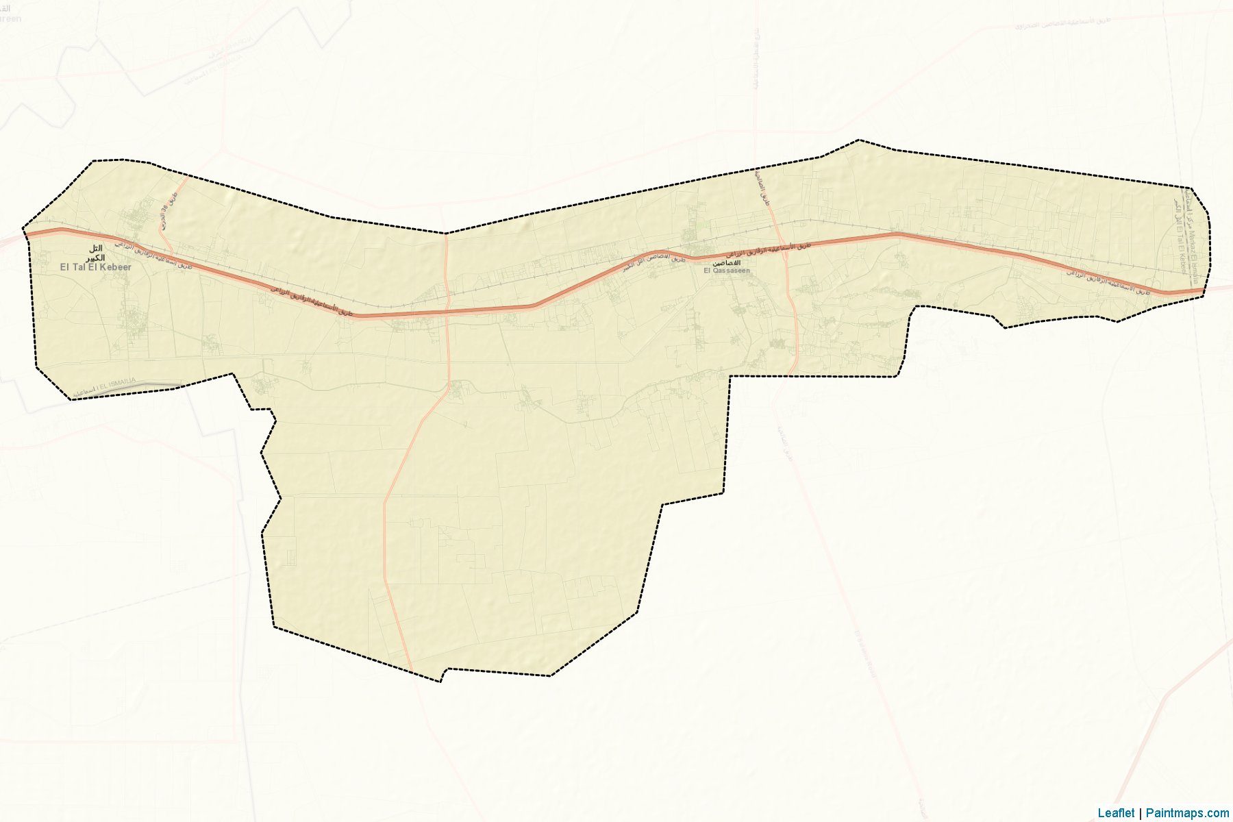 Muestras de recorte de mapas El-Tal El-Kebeer (Al Isma`iliyah)-2