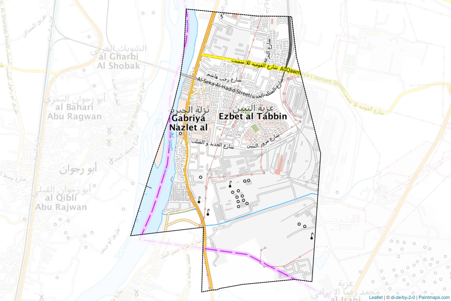 Muestras de recorte de mapas El-Tebeen (Al Qahirah)-1