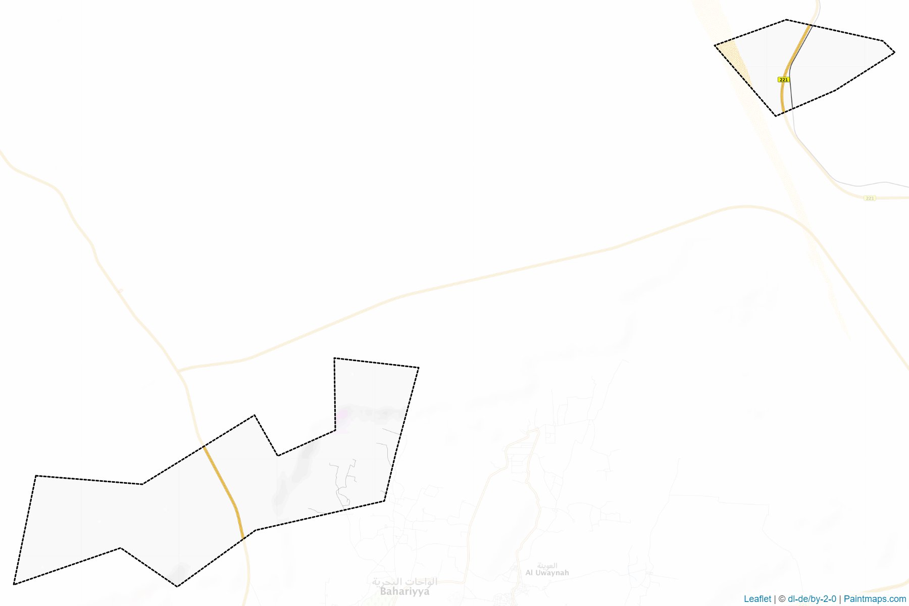 Muestras de recorte de mapas El-Wahat El-Bahareyah (Al Jizah)-1