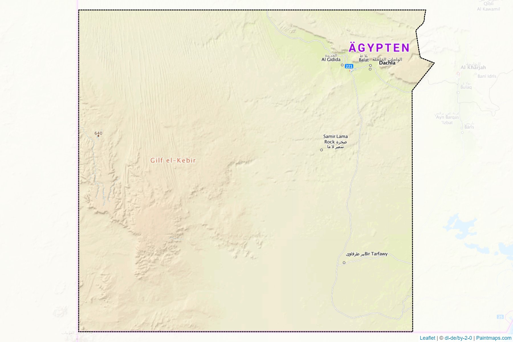 Muestras de recorte de mapas El-Wahat El-Dakhlah (Al Wadi at Jadid)-1