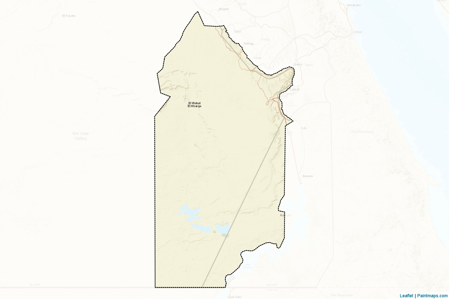 Muestras de recorte de mapas El-Wahat El-Khargah (Al Wadi at Jadid)-2