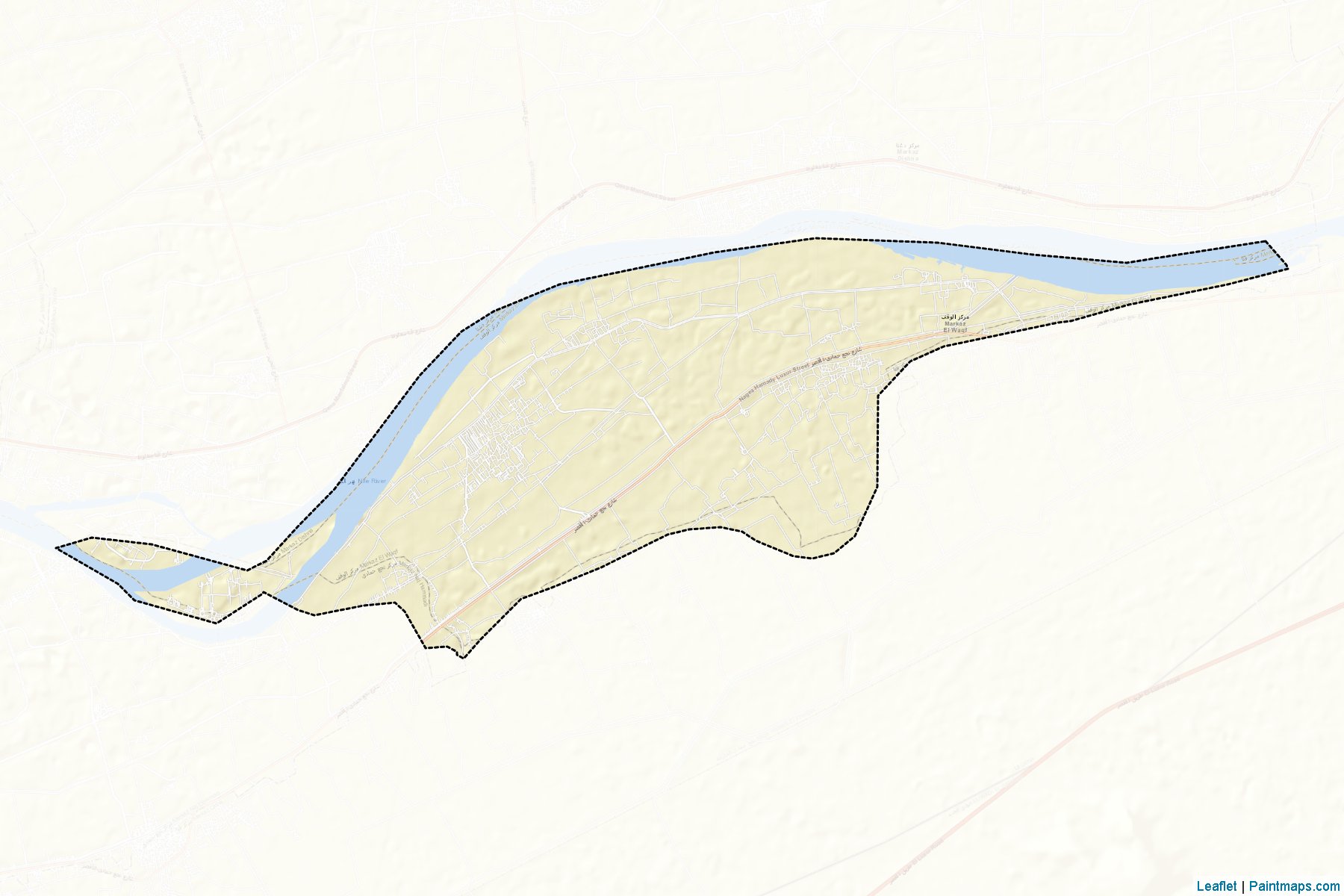 Muestras de recorte de mapas El-Waqf (Qina)-2