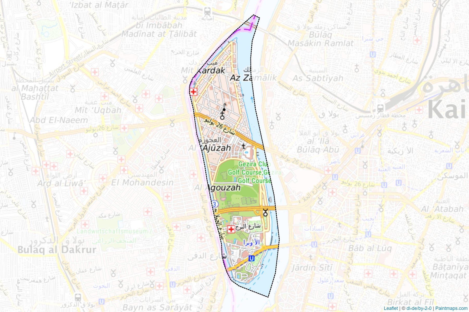 Muestras de recorte de mapas El-Zamalek (Al Qahirah)-1