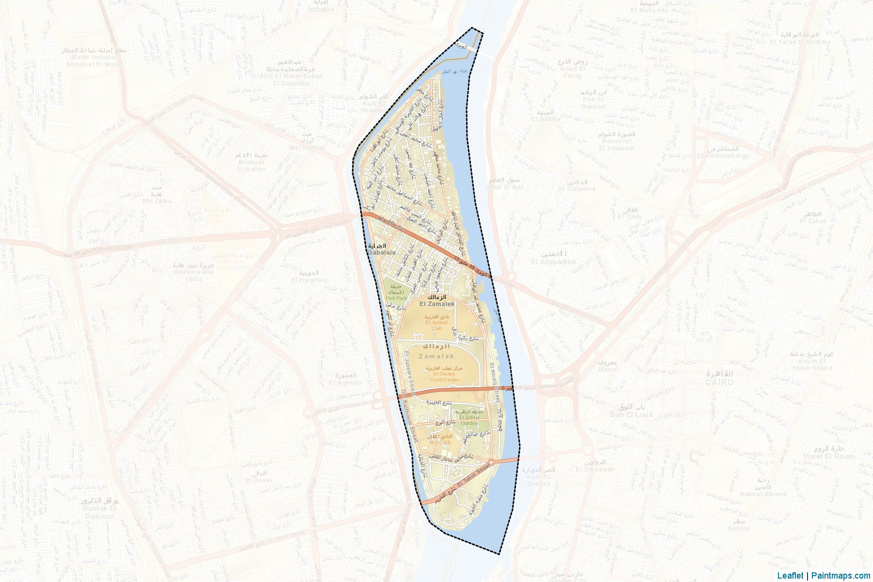 Muestras de recorte de mapas El-Zamalek (Al Qahirah)-2