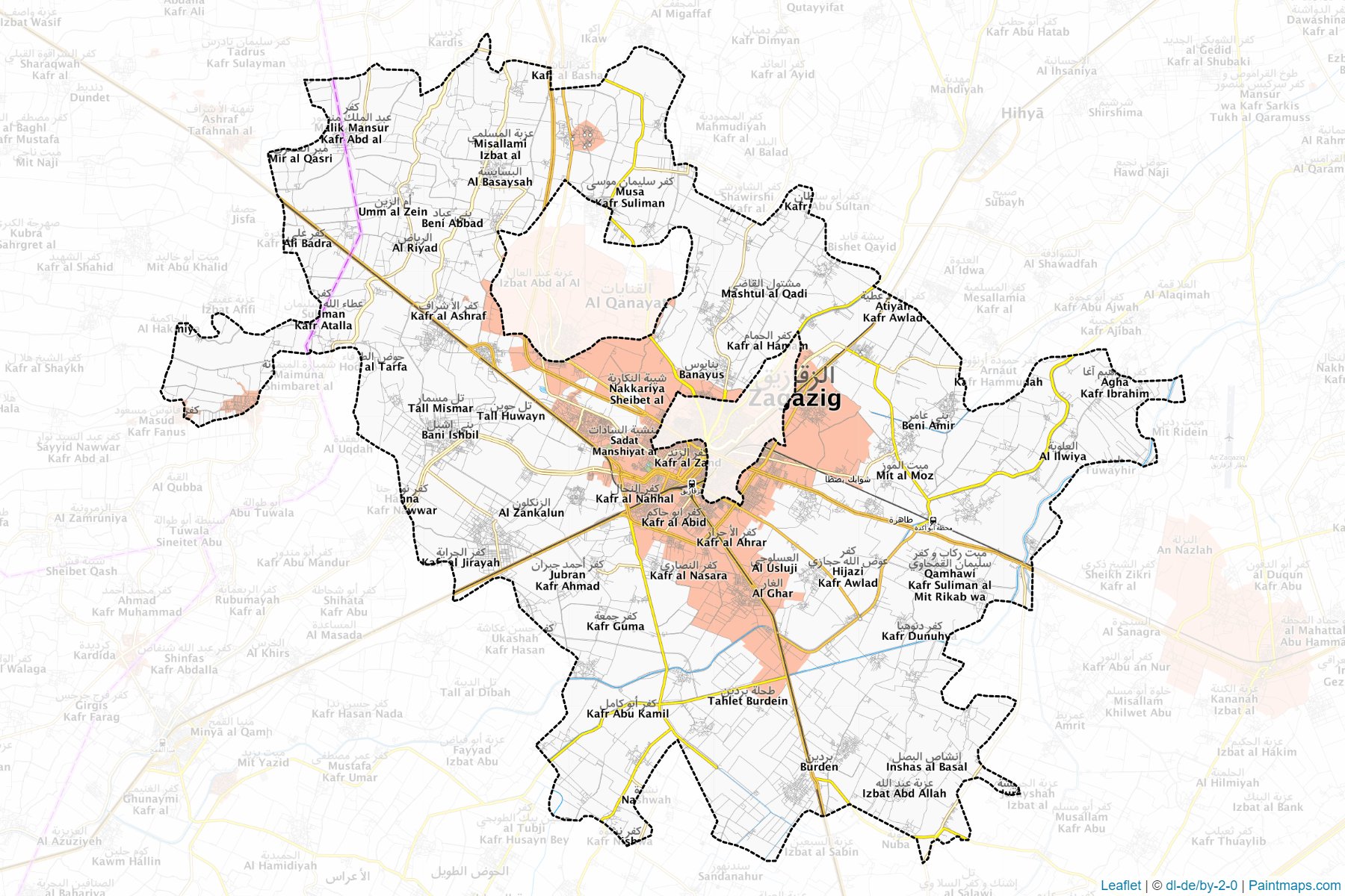 Muestras de recorte de mapas El-Zaqazeeq (Ash Sharqiyah)-1