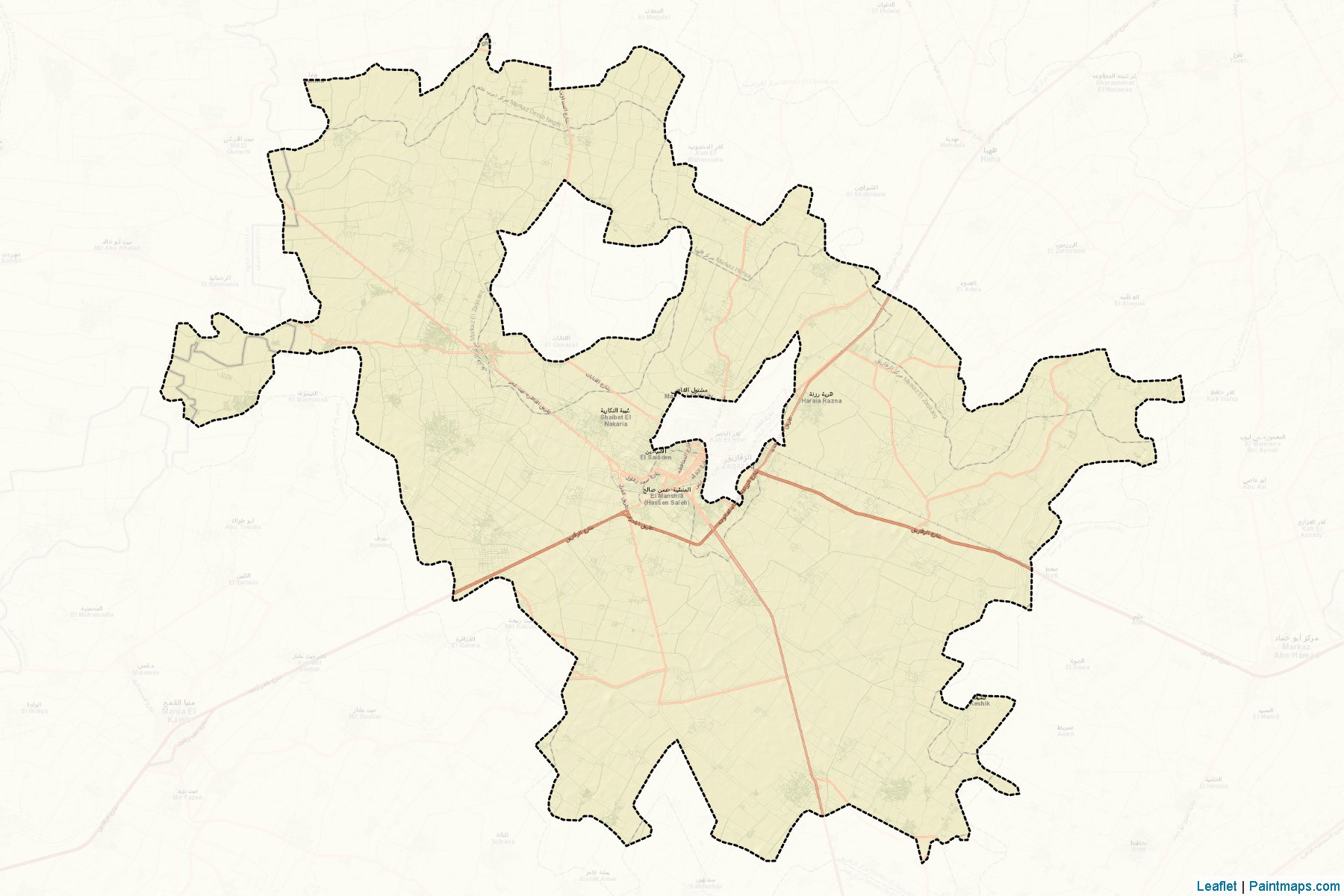 Muestras de recorte de mapas El-Zaqazeeq (Ash Sharqiyah)-2