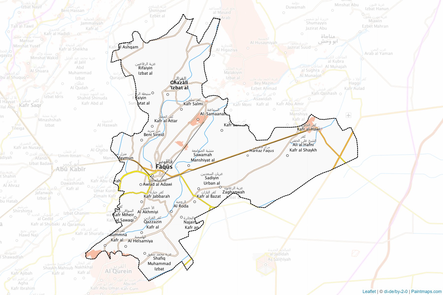 Faqoos (Şarkiye) Haritası Örnekleri-1