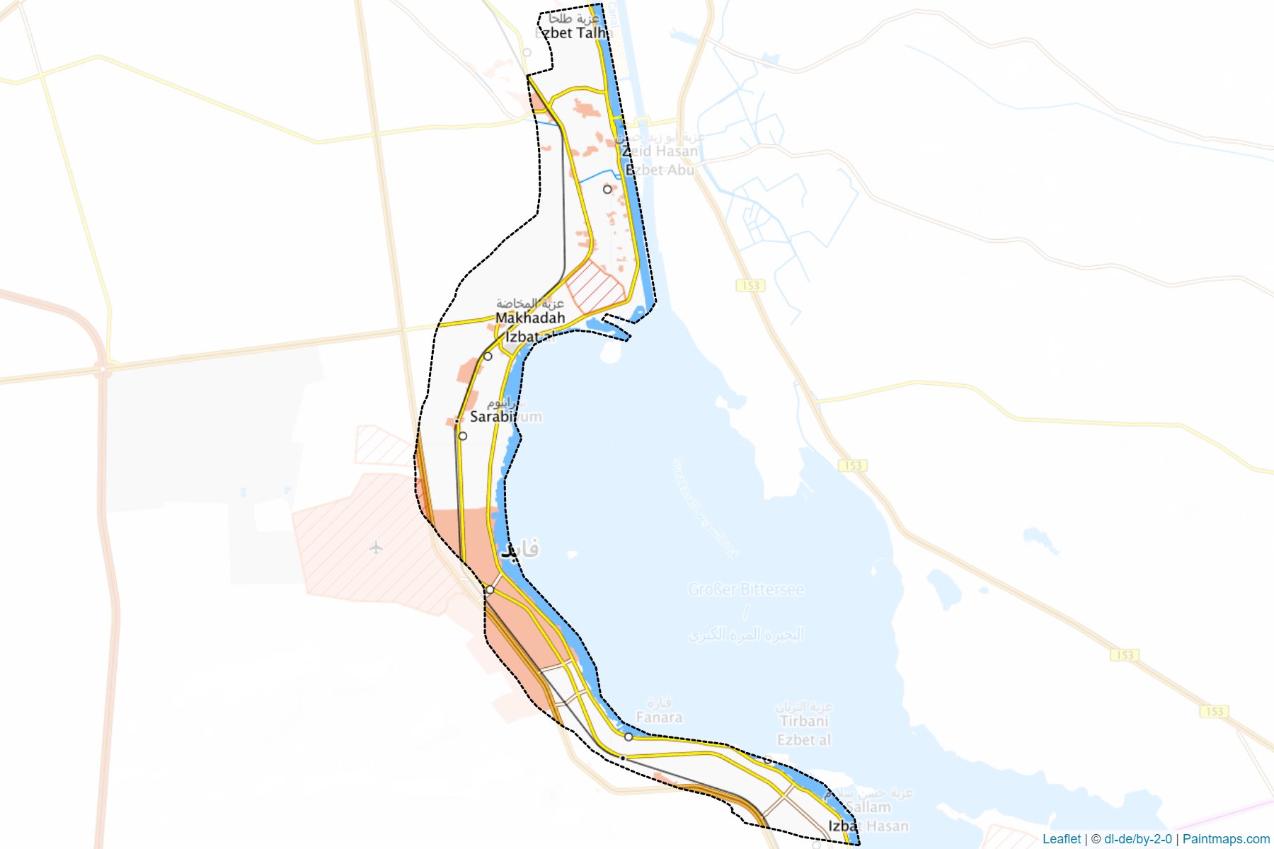 Muestras de recorte de mapas Fayed (Al Isma`iliyah)-1