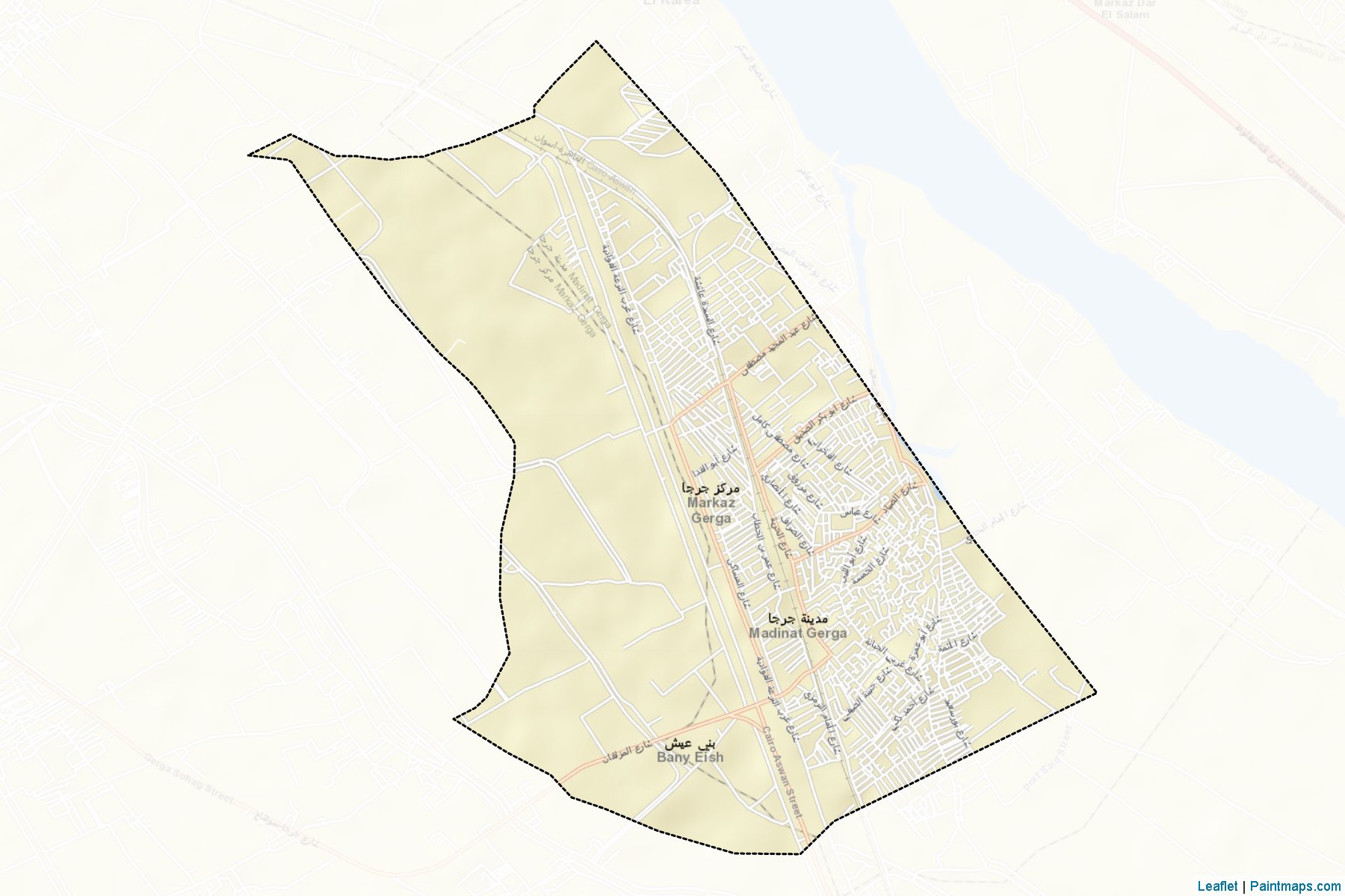 Muestras de recorte de mapas Gerga City (Suhaj)-2