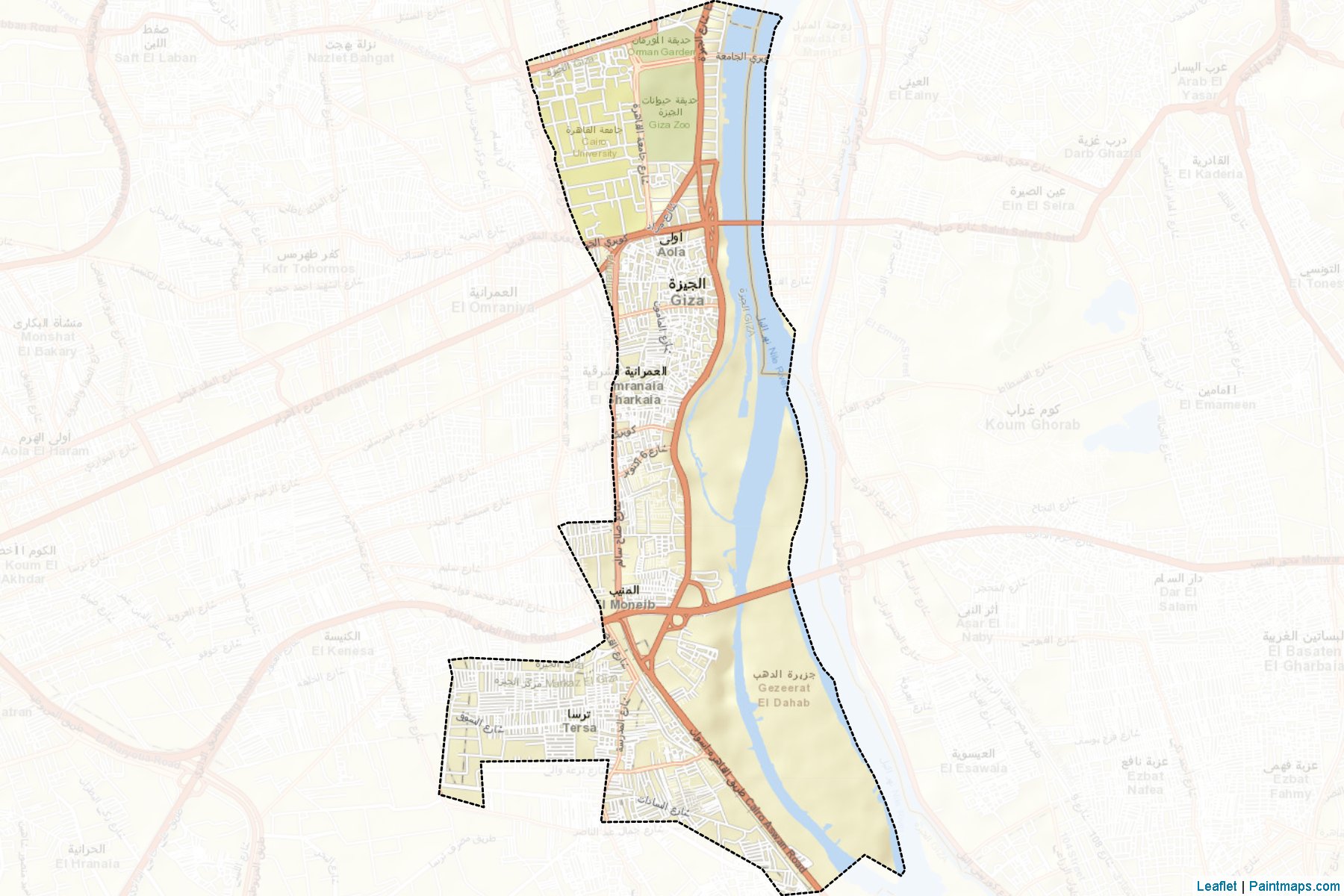 Muestras de recorte de mapas Giza (Al Jizah)-2