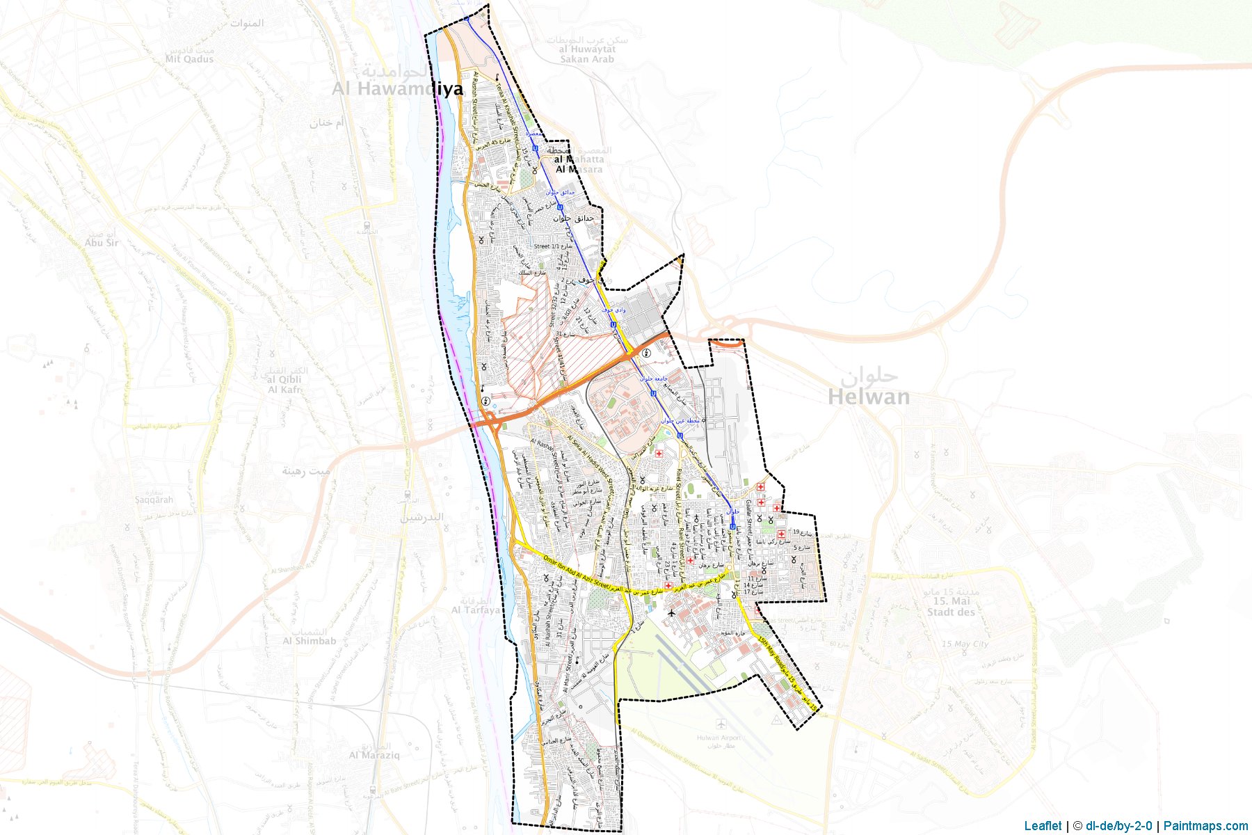 Muestras de recorte de mapas Helwan (Al Qahirah)-1