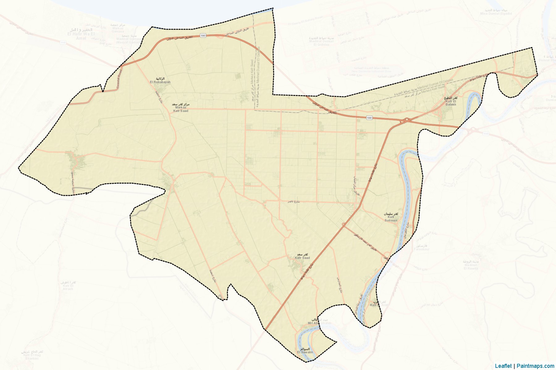 Muestras de recorte de mapas Kafr Sa'd (Dumyat)-2