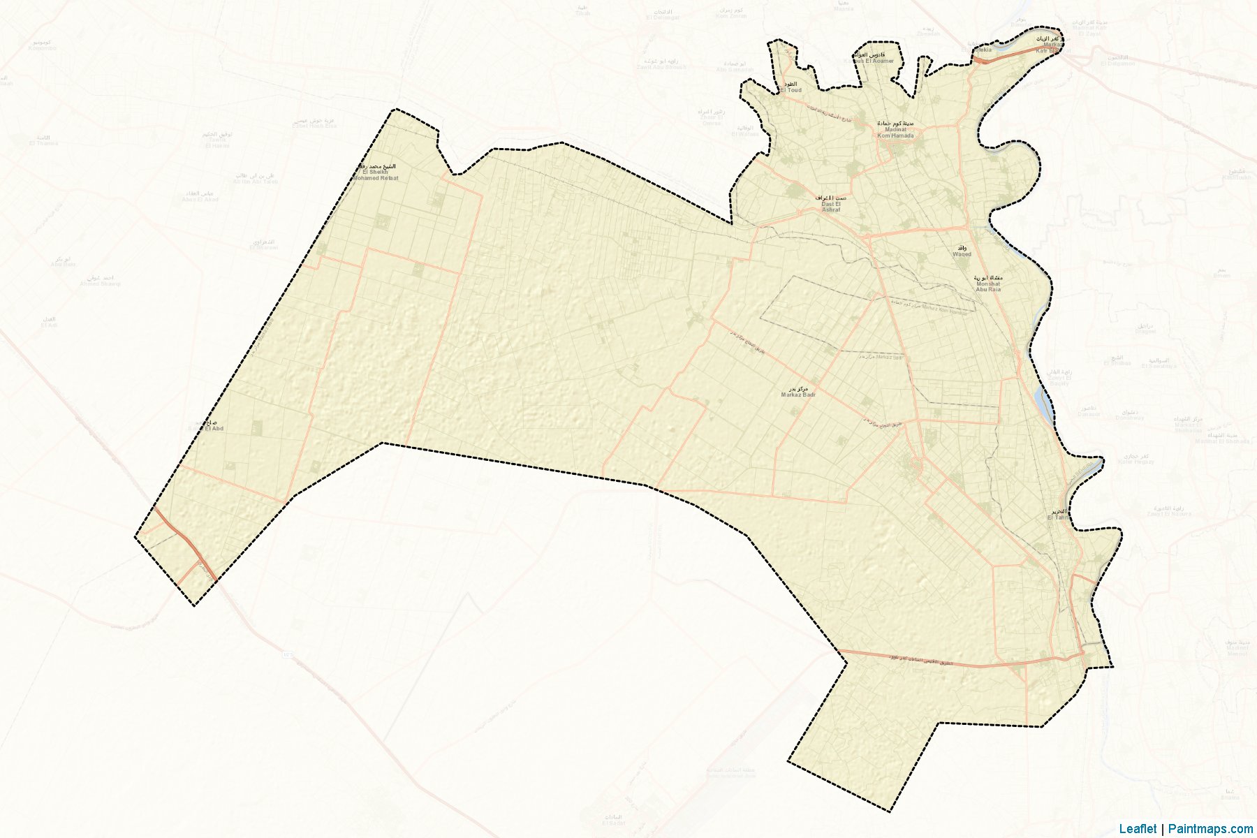 Muestras de recorte de mapas Koum Hamadah (Al Buhayrah)-2