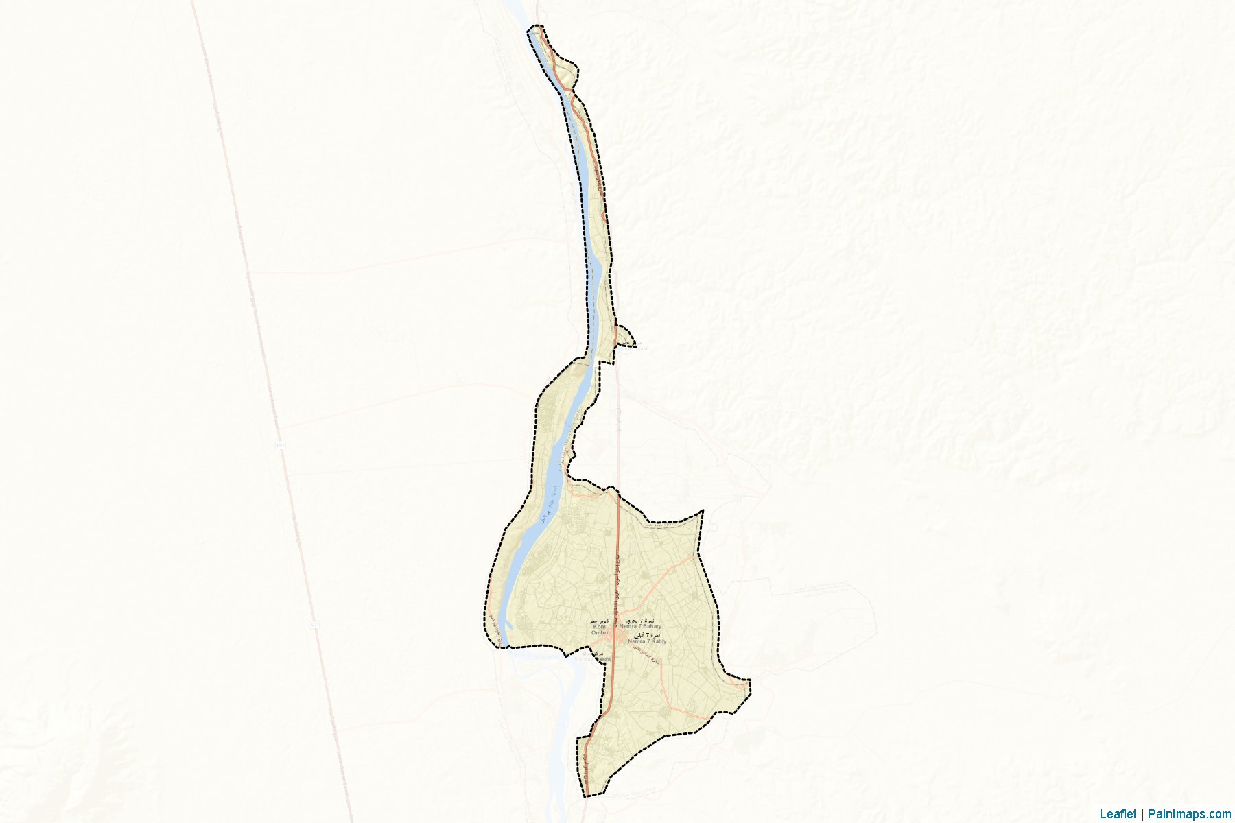 Muestras de recorte de mapas Koum Ombu (Aswan)-2