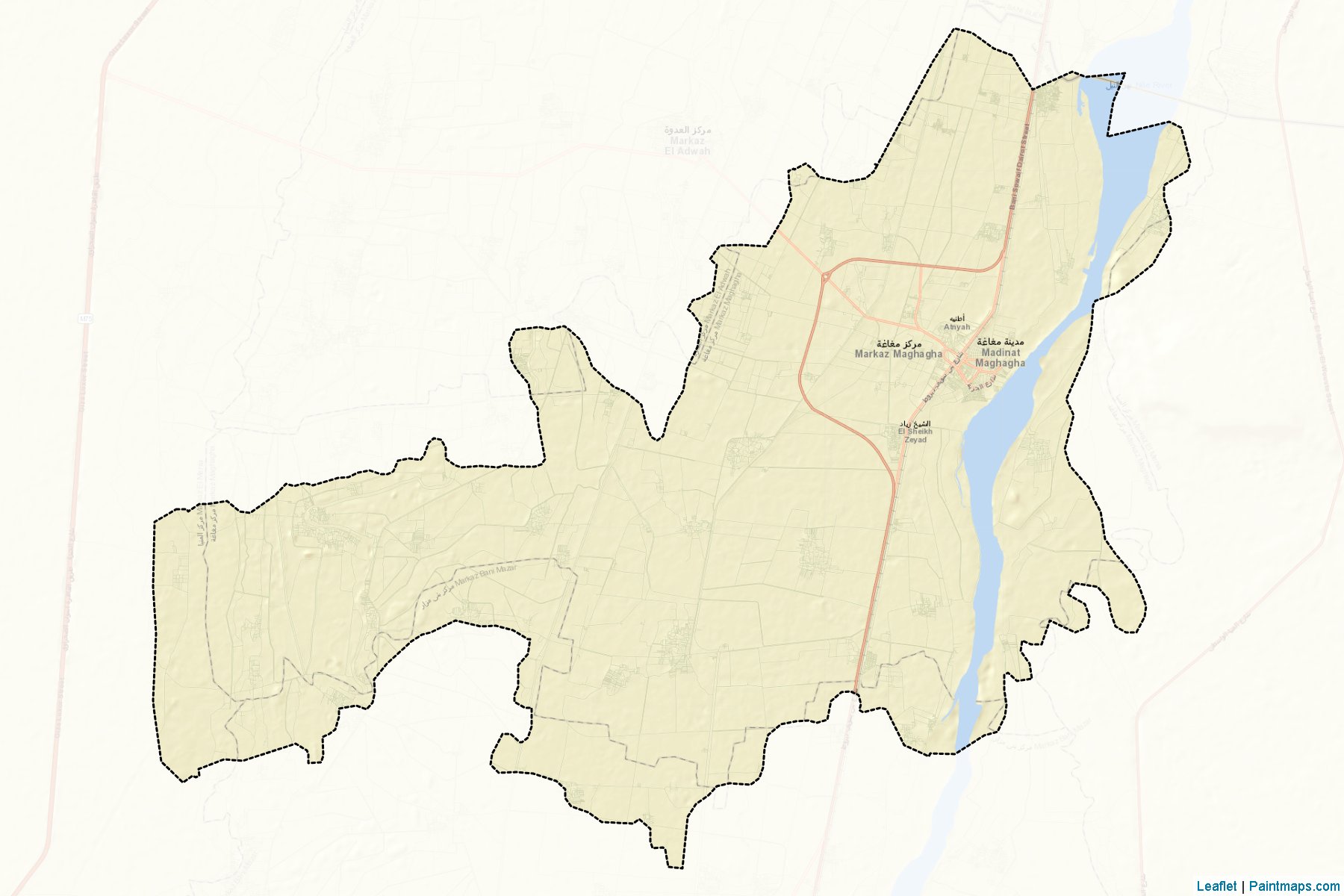 Muestras de recorte de mapas Maghaghah (Al Minya)-2