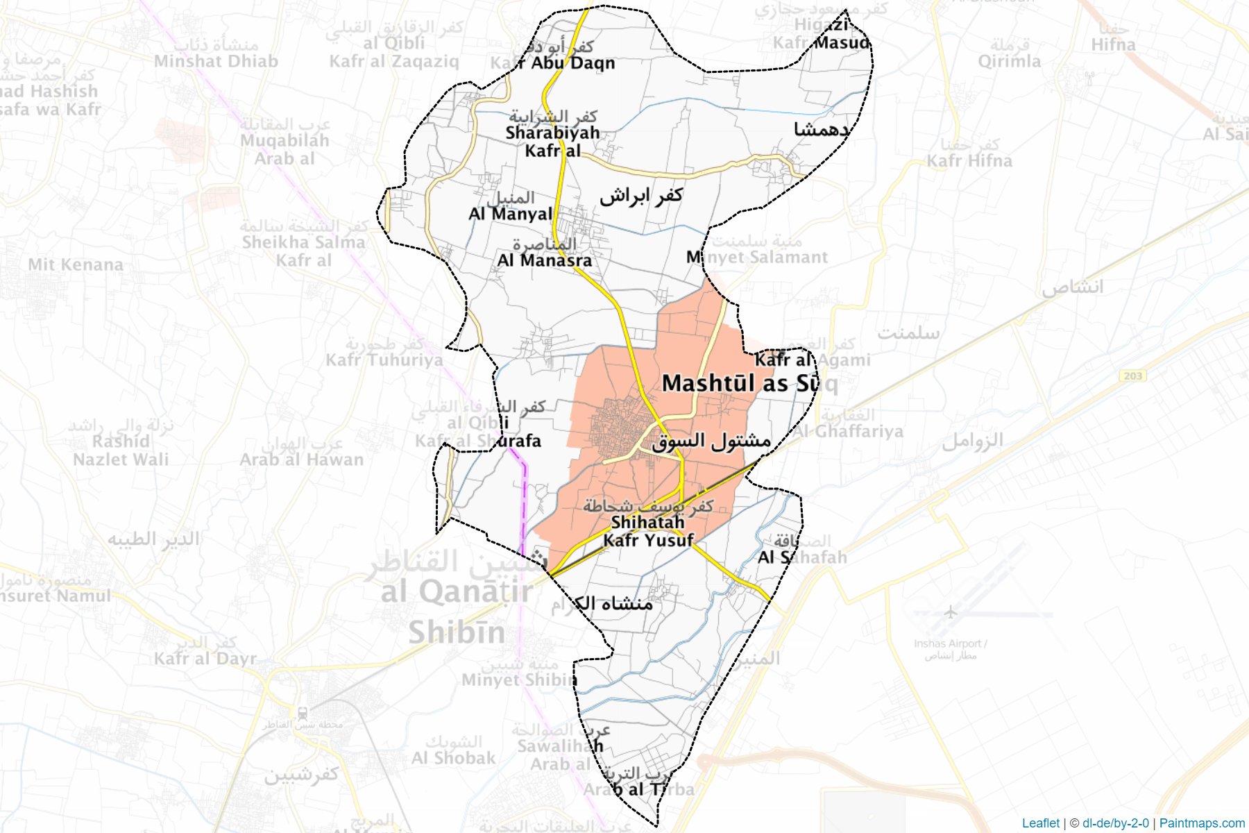 Muestras de recorte de mapas Mashtool El-Sooq (Ash Sharqiyah)-1