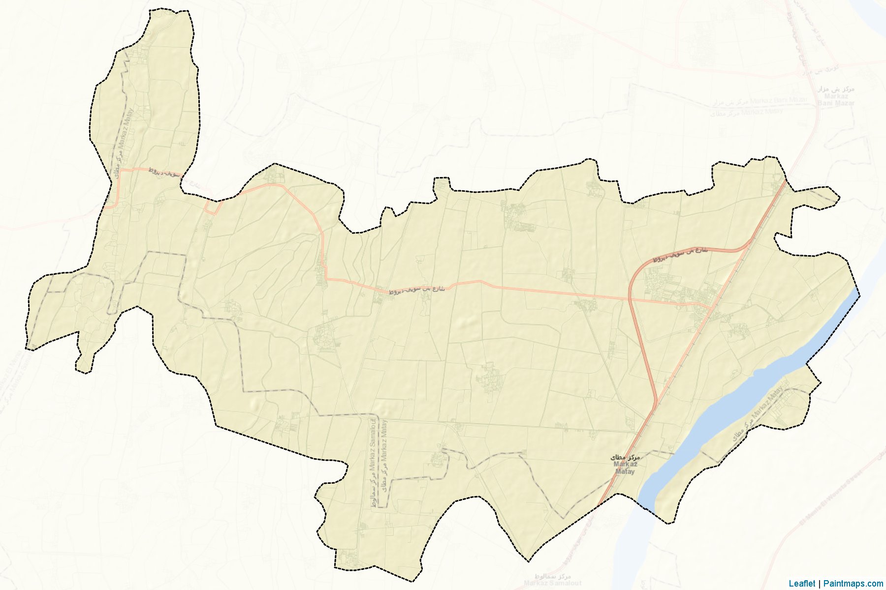 Muestras de recorte de mapas Matay (Al Minya)-2