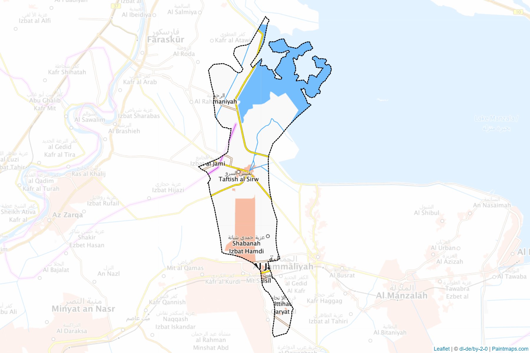 Muestras de recorte de mapas Meet Salseel (Ad Daqahliyah)-1