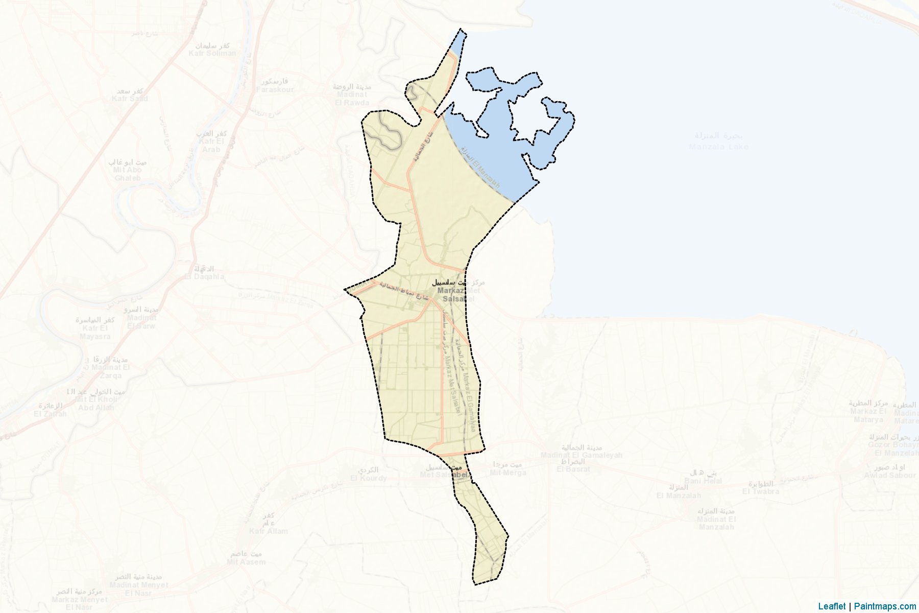 Muestras de recorte de mapas Meet Salseel (Ad Daqahliyah)-2