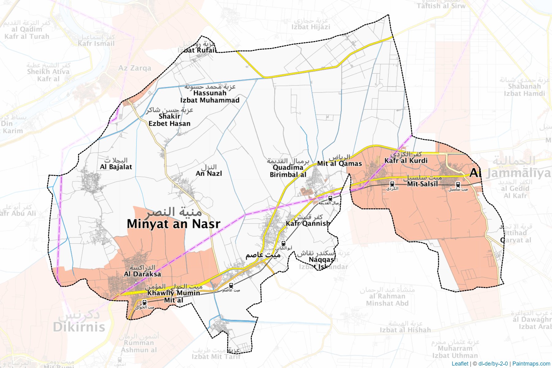 Menyet El-Nasr (Dekahliye) Haritası Örnekleri-1