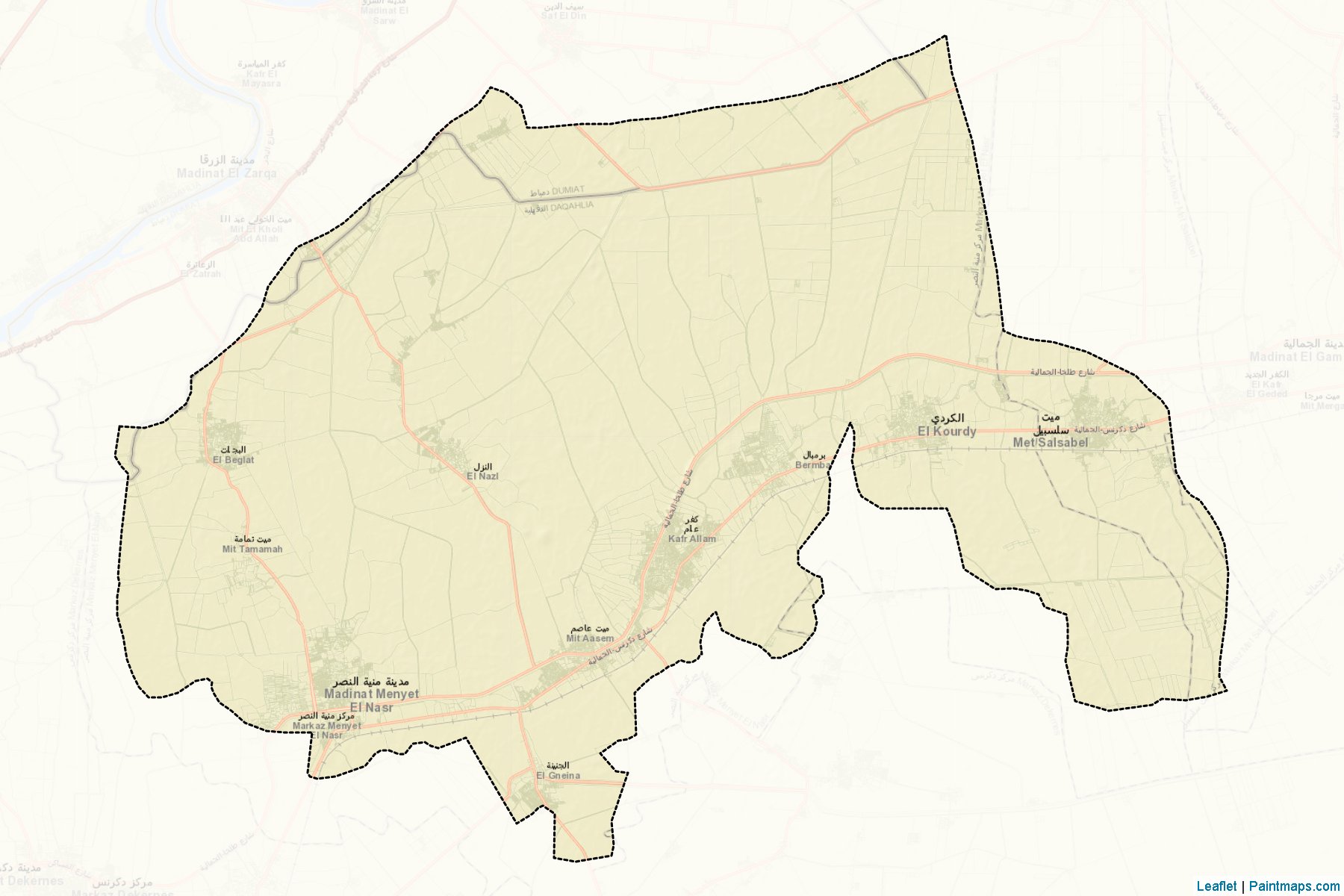 Muestras de recorte de mapas Menyet El-Nasr (Ad Daqahliyah)-2