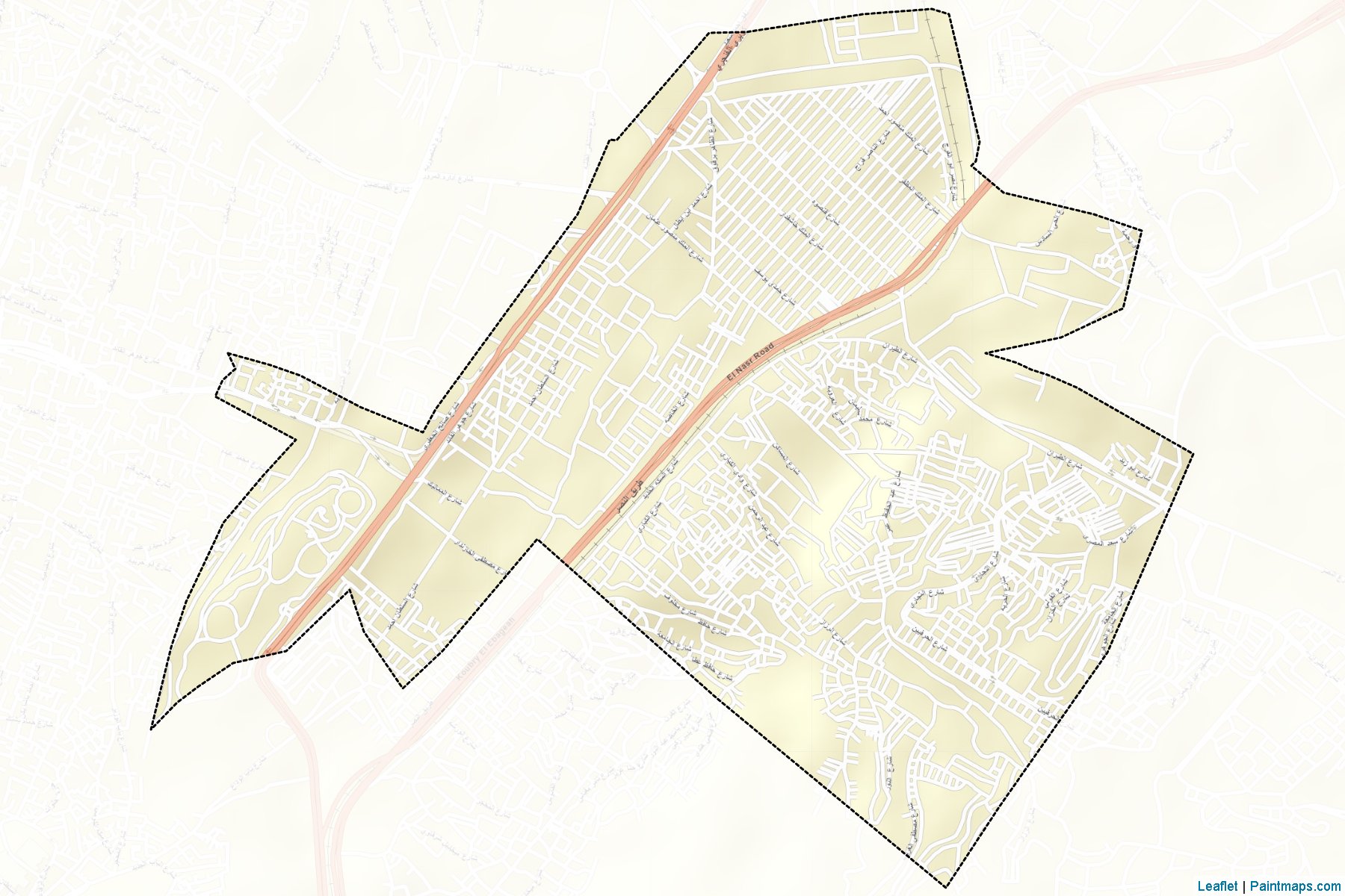 Muestras de recorte de mapas Monshaet Naser (Al Qahirah)-2