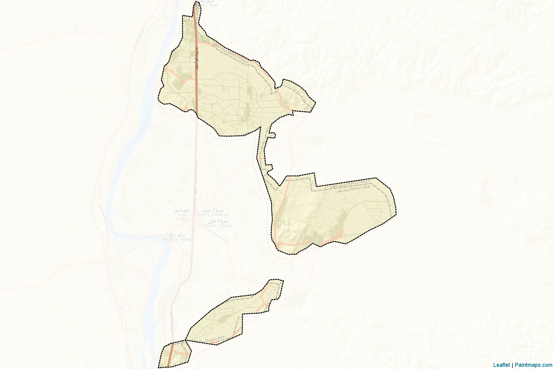 Muestras de recorte de mapas Nasr (Aswan)-2