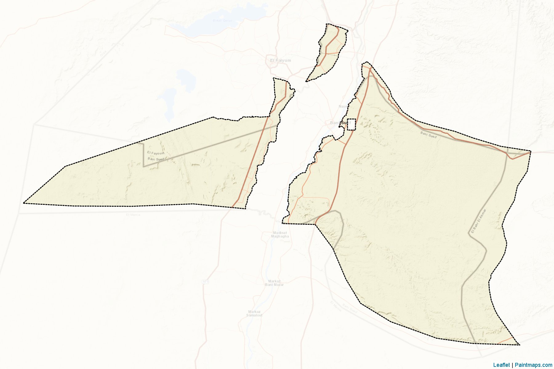 Muestras de recorte de mapas  (Al Bahr al Ahmar)-2