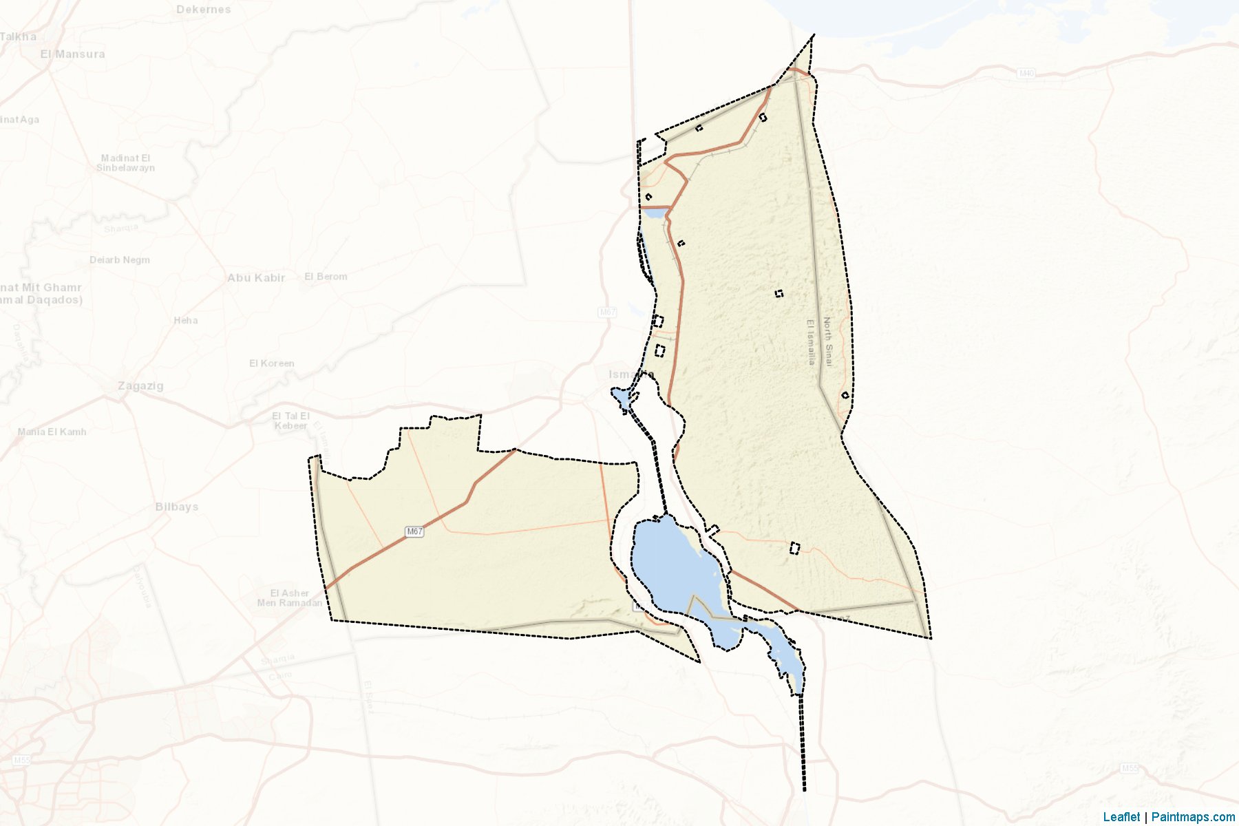 Muestras de recorte de mapas  (Al Isma`iliyah)-2