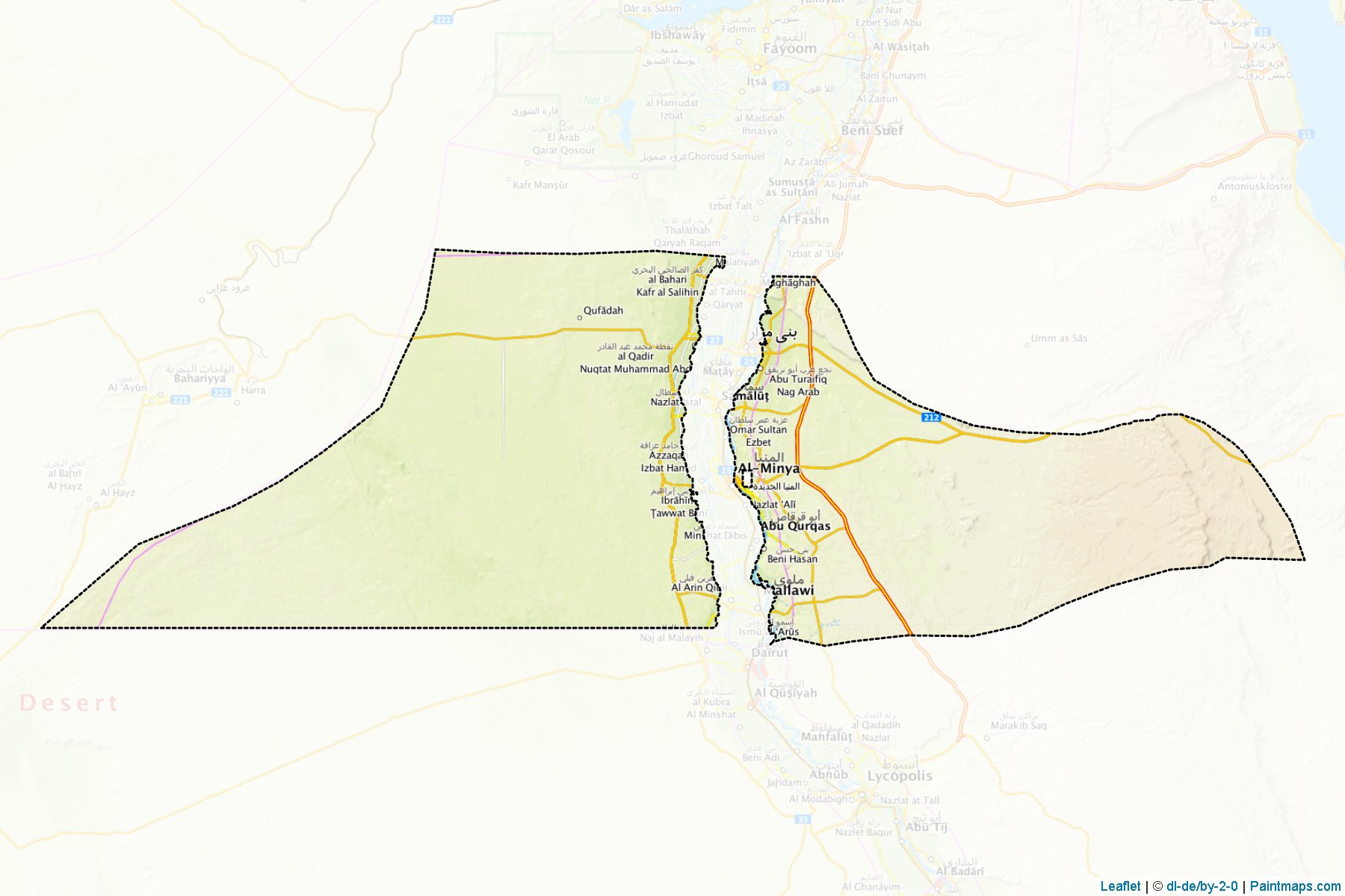 Muestras de recorte de mapas  (Al Minya)-1