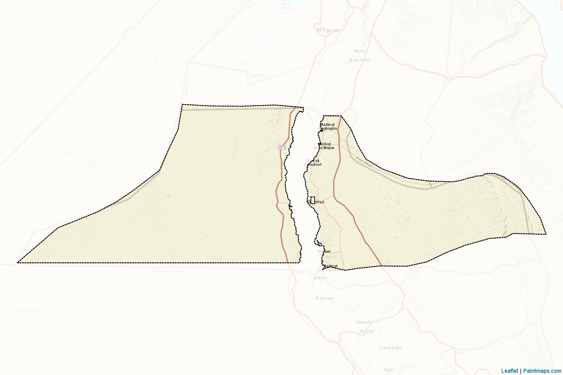 Muestras de recorte de mapas  (Al Minya)-2