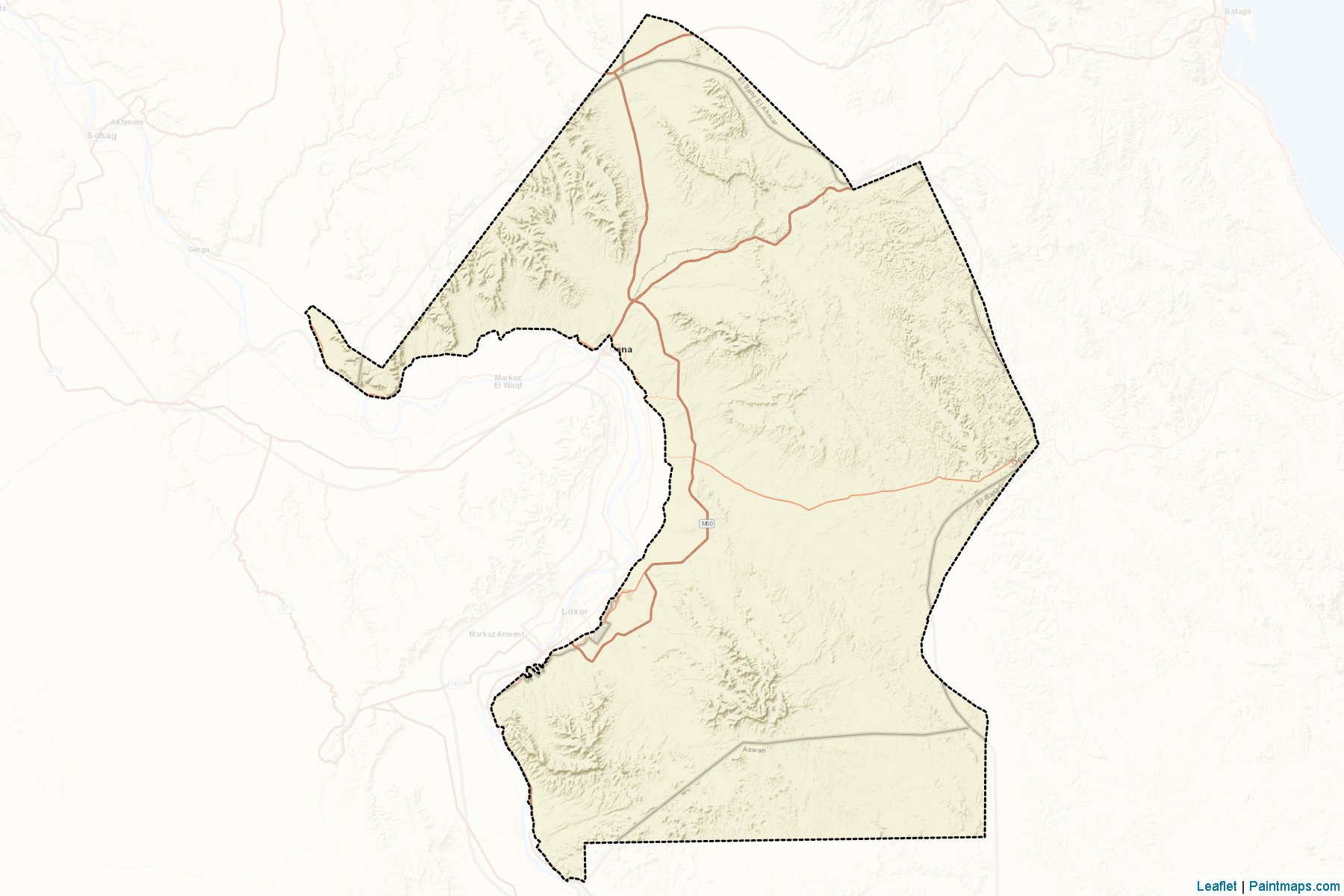 Muestras de recorte de mapas  (Al Bahr al Ahmar)-2