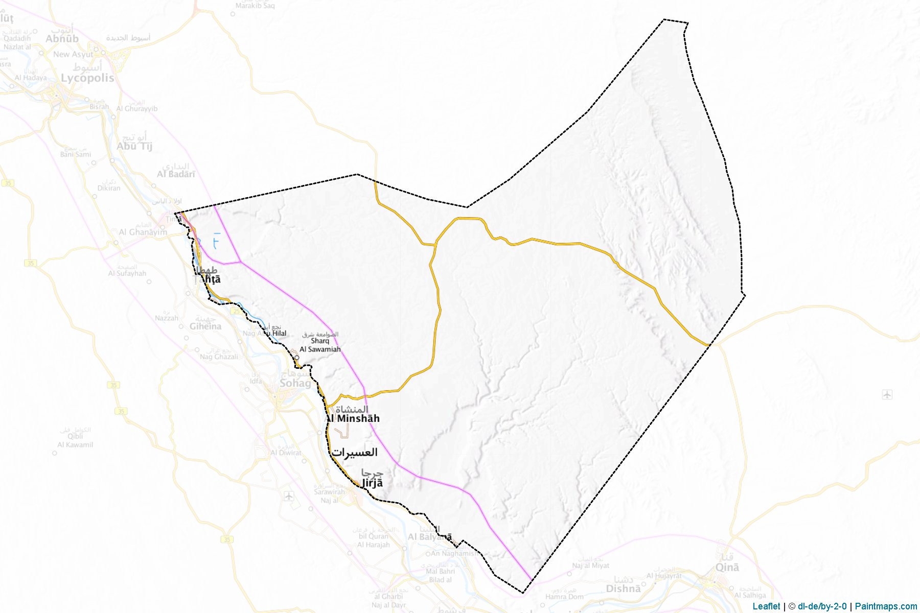 Muestras de recorte de mapas  (Al Bahr al Ahmar)-1