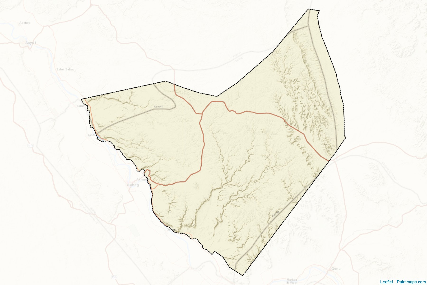 Muestras de recorte de mapas  (Al Bahr al Ahmar)-2