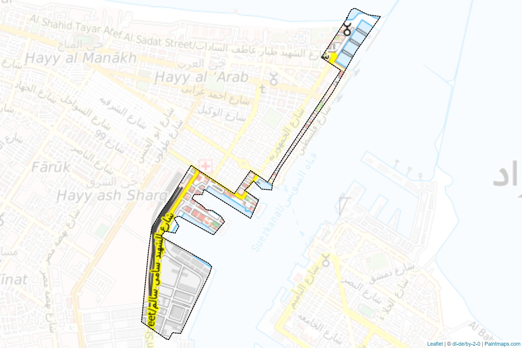 Police station of Port Said Port (Port Said) Map Cropping Samples-1