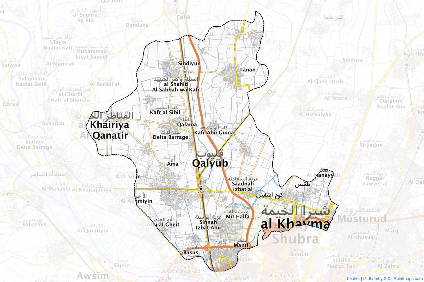 Qalyoub (Qalubia) Map Cropping Samples-1